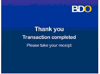 Pay via BDO ATM - Step 11