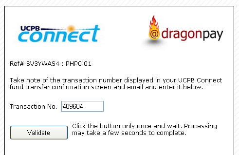 Paying via UCPB Connect - Step 6